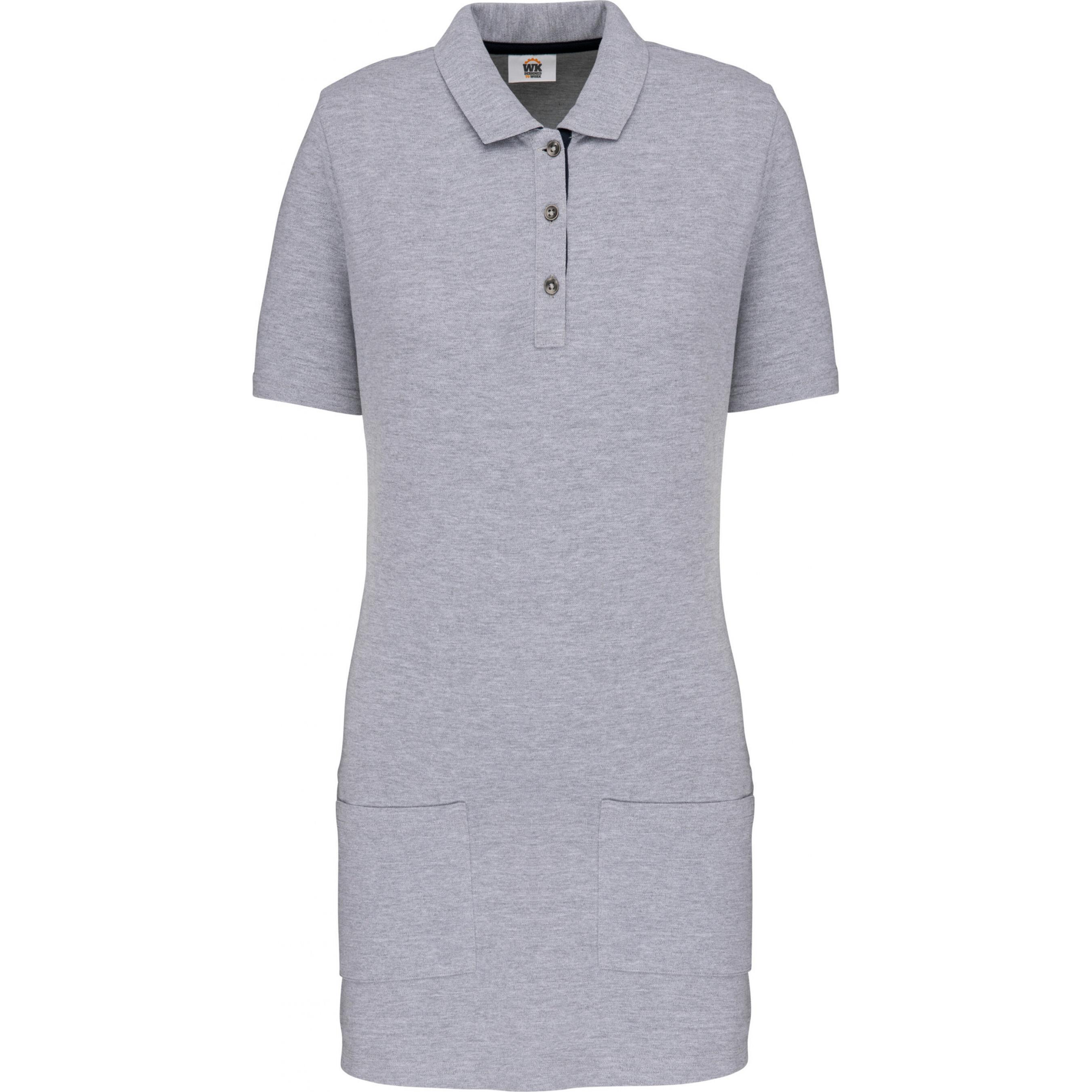 Kariban, Damen, Shirt, Polo-Shirt lang Frau, Grau, (XS)