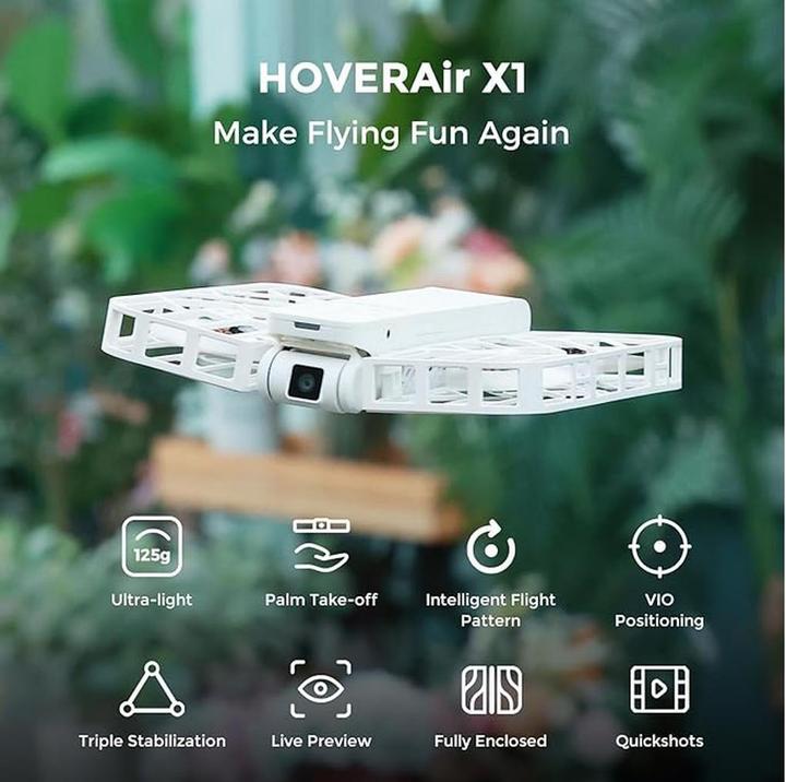 Productafbeelding HoverAir X1 Standaard WHI (11 min, 125 g, 12 Mpx)