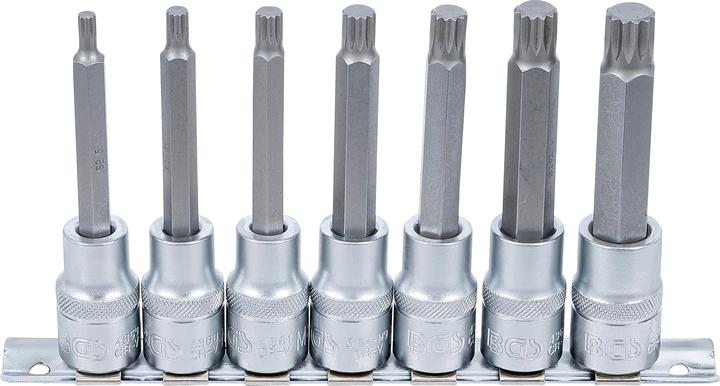 Actual product image BGS Bit Socket Set 12.5 mm (1/2") Drive Spline (for XZN) M5 - M14 7 pcs. (12.5 mm)