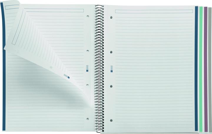 Image du produit Maul ECO Design NB4 ECOLEAVES Recycle HOR 80 farbig (A4, À rayures, Couverture rigide)