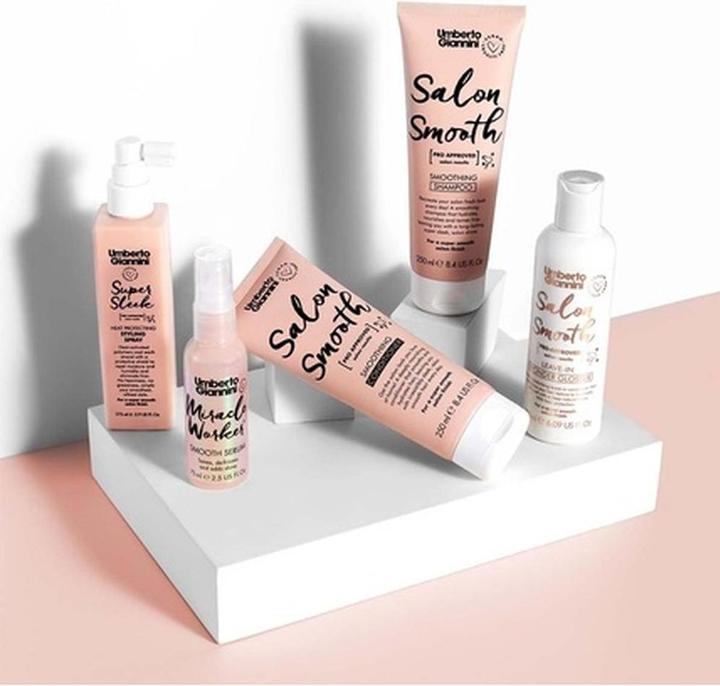 Actual product image Umberto Giannini Salon Smooth Moisturising Conditioner Hydrating Shine Enhancing Defrizz and Straigh