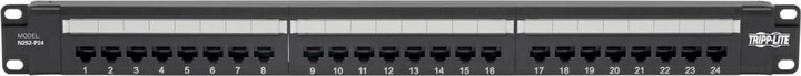 Produktbild Eaton Cat6 24-Port Patch Panel PoE+ Compliant 110/Krone 568A/B RJ45 Ethernet 1U Rack-Mount