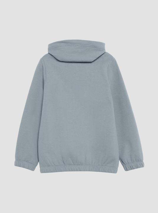 Produktbild S.Oliver Sweatshirt Wärmendes Sweatshirt mit Schalkragen und Glitzer-Artwork (98)