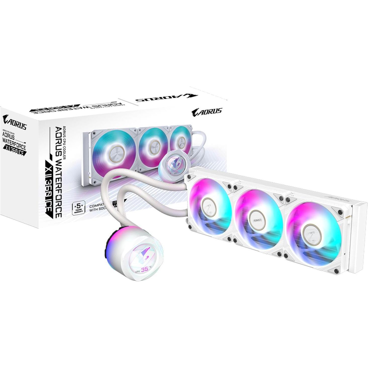 Gigabyte AORUS Waterforce X II 360I, CPU Wasserkühler, Weiss