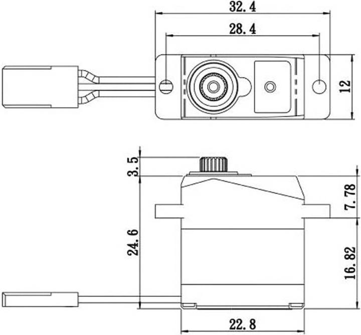 Actual product image Savöx Micro Servo SH-0264MG+ 1.2 kg Digital