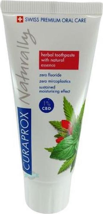 Produktbild Curaprox Naturally Zahnpasta mit natürlichen Essenzen und 1% CBD