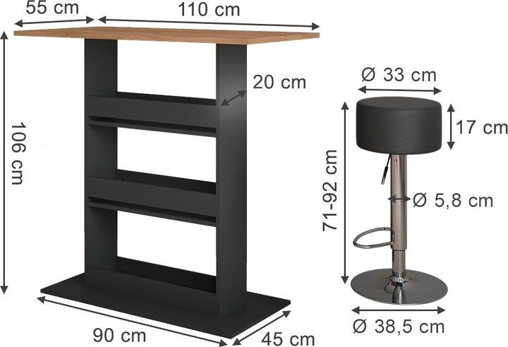 Produktbild Vicco Repose (110 x 55 x 106 cm)