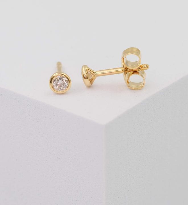 Image du produit Muau Boucles d'oreilles monture à cadre (Or blanc, Or rose ou argent, Or jaune)