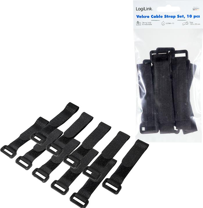 Actual product image LogiLink Cable tie (Velcro cable ties, 150 mm, 10 pcs.)
