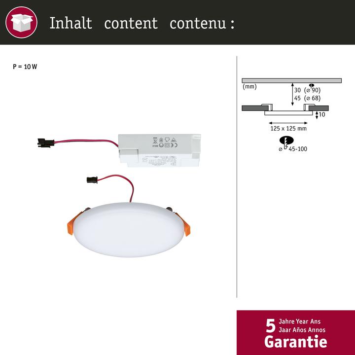 Produktbild Paulmann Einbaupanel Veluna VariFit (1000 lm)