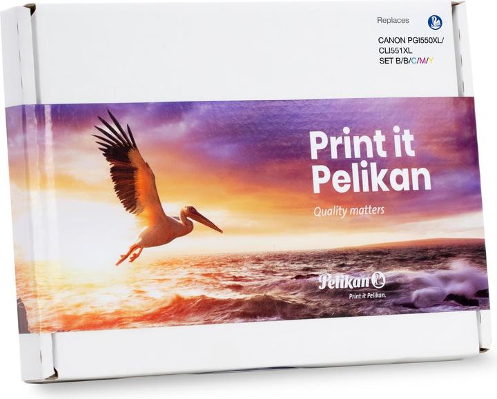 Actual product image Pelikan PGI-550PGBKXL/551XL Multi-Pack B/B/C/M/Y (C, FC, M, Y)