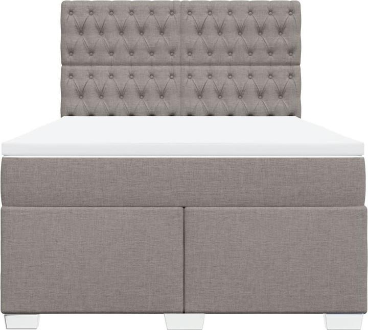 Produktbild vidaXL Bo x springbett mit Matratze 140 x 200 cm Stoff (140 x 200 cm)