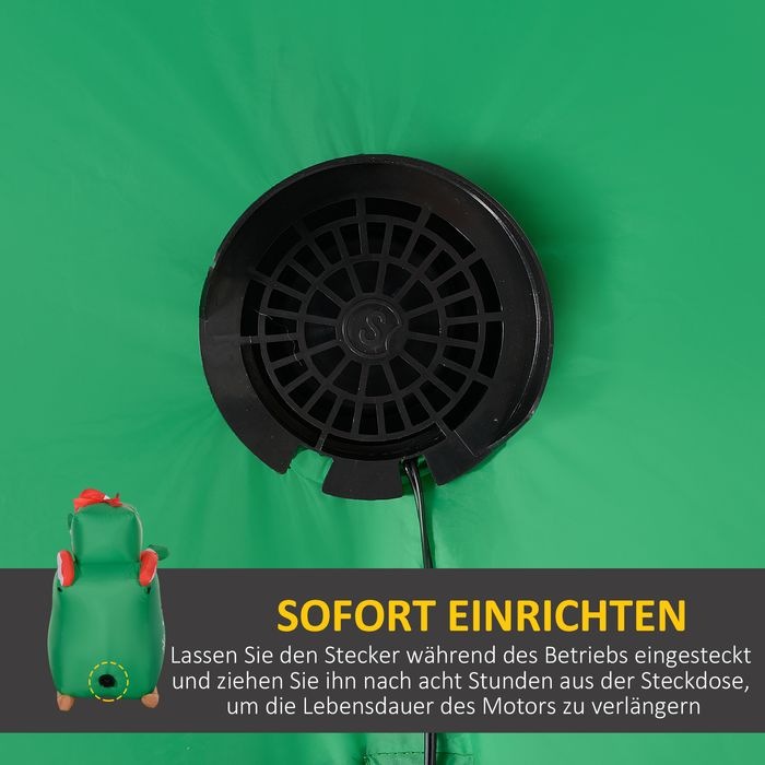 Actual product image Swisshandel24 Aufblasbar Weihnachtsdeko, 2,1 m Weihnachtsmann mit Schlitten & Rentier