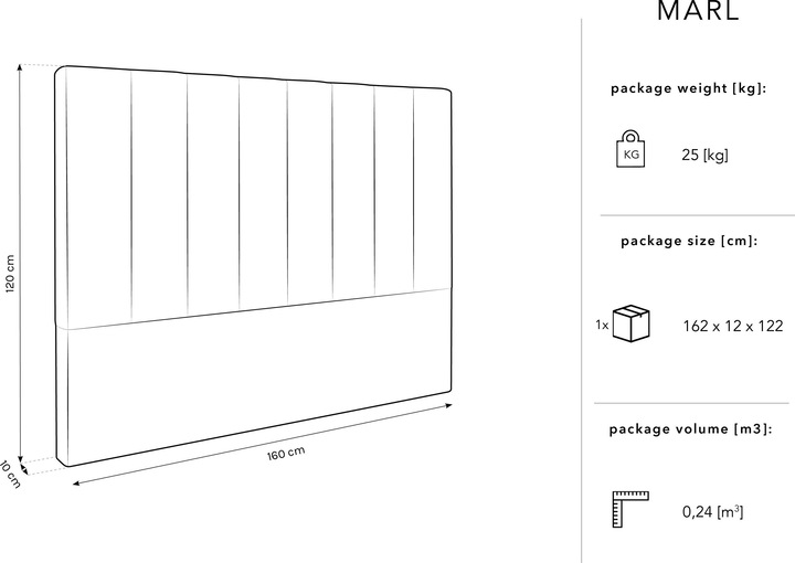 Actual product image Micadoni Marl (160 x 10 x 120 cm)