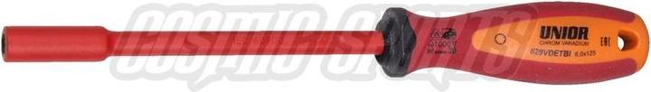 Actual product image Unior 629VDETBI Socket Wrench with TBI Handle, 8mm, red