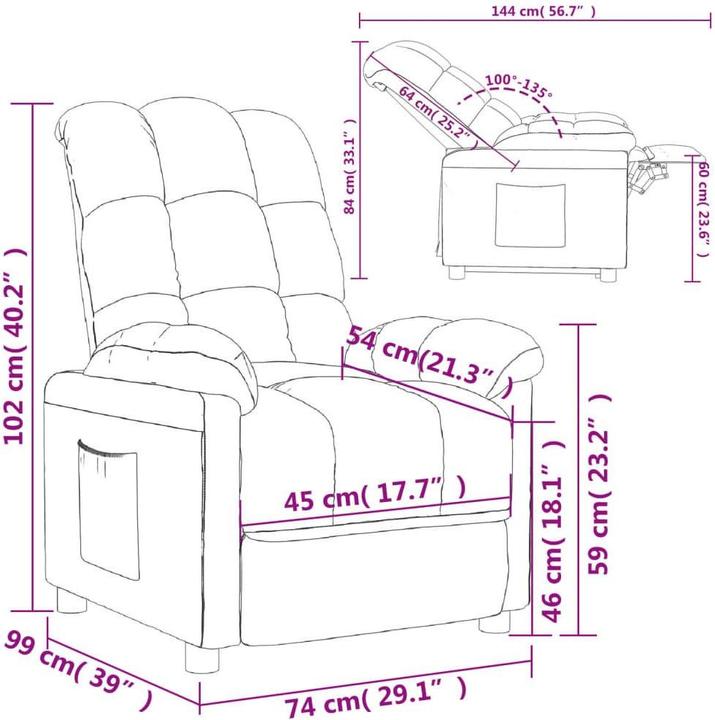 Actual product image vidaXL Relaxsessel