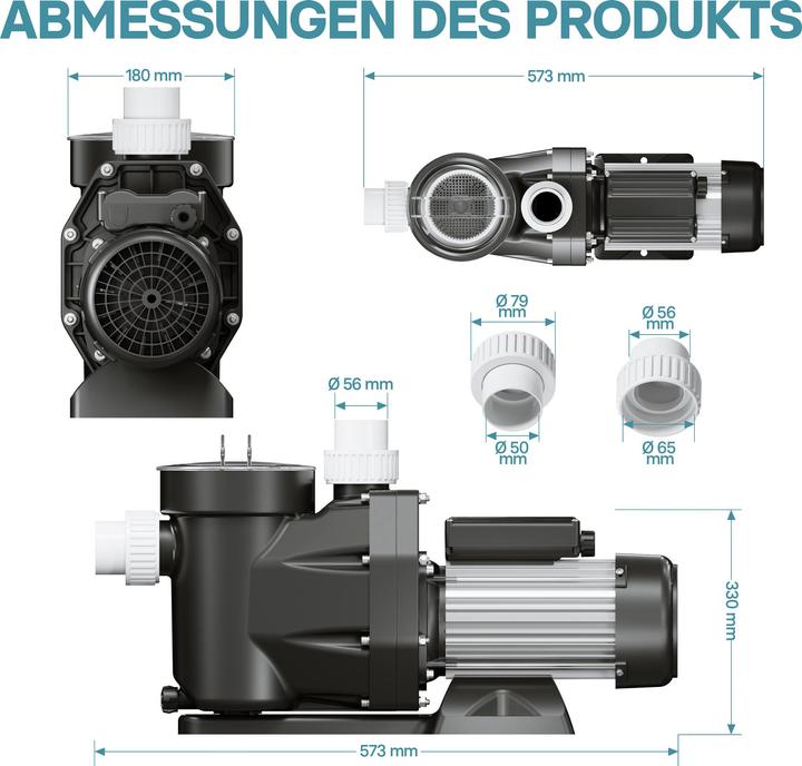 Actual product image Wiltec Pool pump 19200 l/h