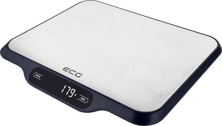 Actual product image ECG KV 215 S Kitchen Scale, Stainless Steel Countertop Rectangle Electronic Kitchen Scale