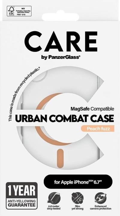 Produktbild PanzerGlass CARE Flagship Case Urban Combat w. Peachy MagSafe iPhone '24 6.7" (Apple iPhone 16 Plus)