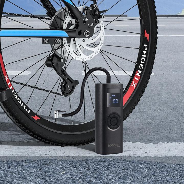 Produktbild Ideoon Ultrakompakte Akku-Kompressor-Luftpumpe, 150 psi, LCD-Display, 4.000 mAh, 35 Watt