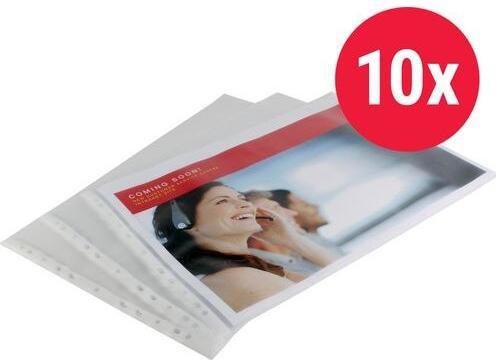 Productafbeelding Office Depot Brochurehoezen Gestanst DIN A3 Structuur Transparant 110 micron (A3, 10 x)