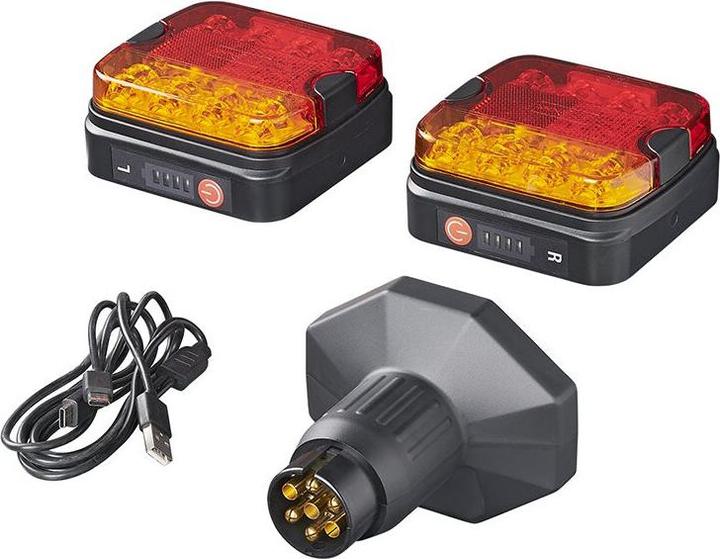 Immagine prodotto ProPlus Set di luci posteriori a LED con magnete senza fili (Bluetooth) a 7 pin
