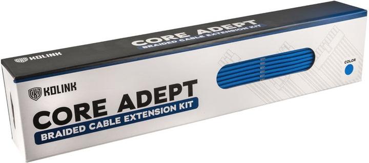 Actual product image Kolink Core Adept Braided Cable Extension Kit - Blue