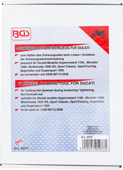 Actual product image BGS Flywheel Locking Tool for Ducati