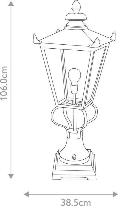 Actual product image Elstead Lighting Wilmslow outdoor floor lamp E27 106cm black, Made in UK (E27, IP20)