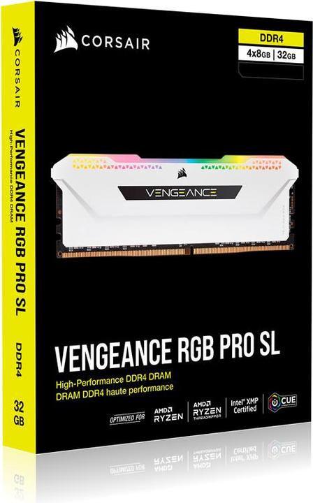 Produktbild Corsair Vengeance RGB Pro SL (4 x 8GB, 3200 MHz, DDR4-RAM, DIMM)