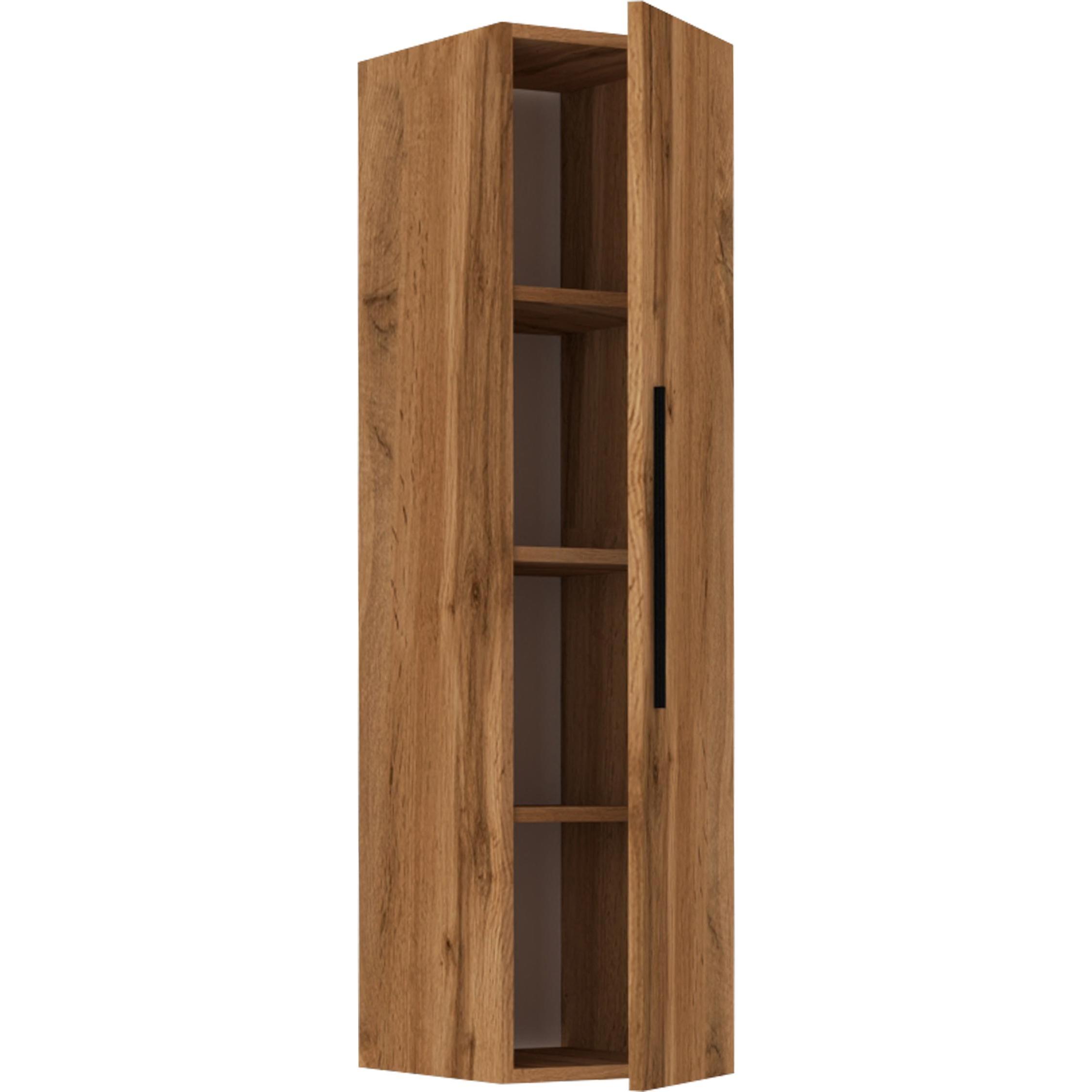 VCM, Regal, Holz Wandregal Hängeregal Wandschrank Klappschrank Arila XL Senkrecht (30 x 30 x 115 cm)