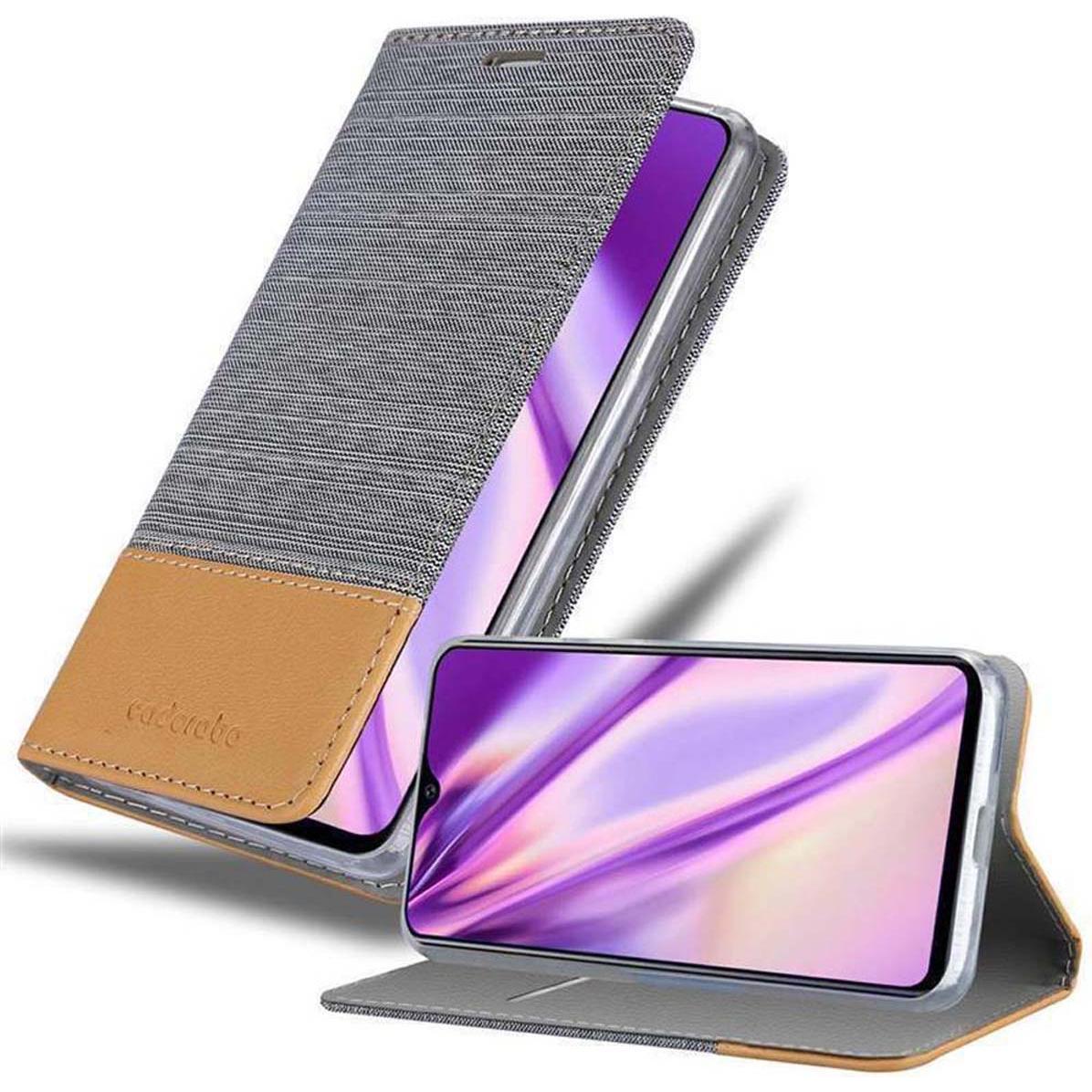 Cadorabo Jeans Optik (Vivo Y91 C), Smartphone Hülle, Grau, Braun
