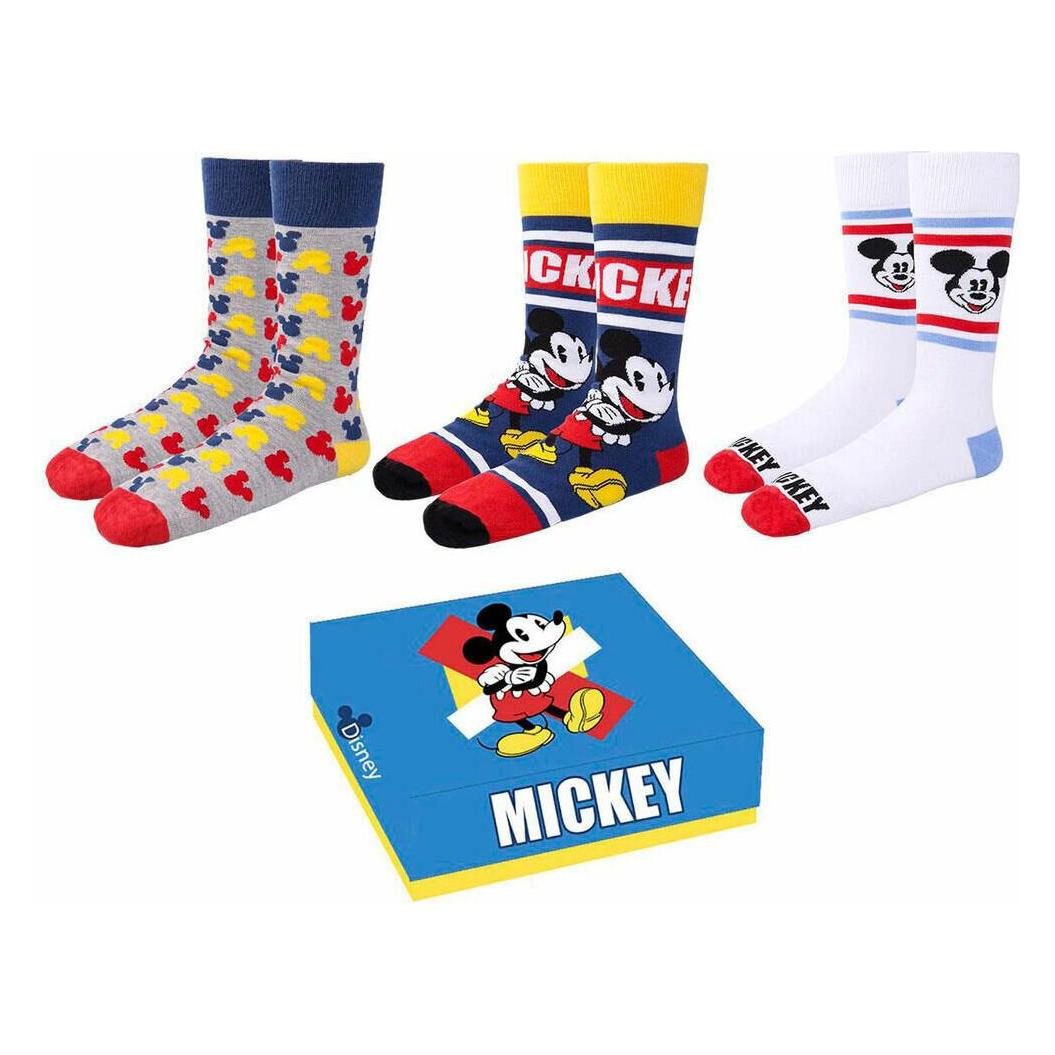 NoName, Mannen, Sokken, Mickey - 3-pack Chaussettes (T40-46), Veelkleurig, (Set Van 3, 40 - 46)