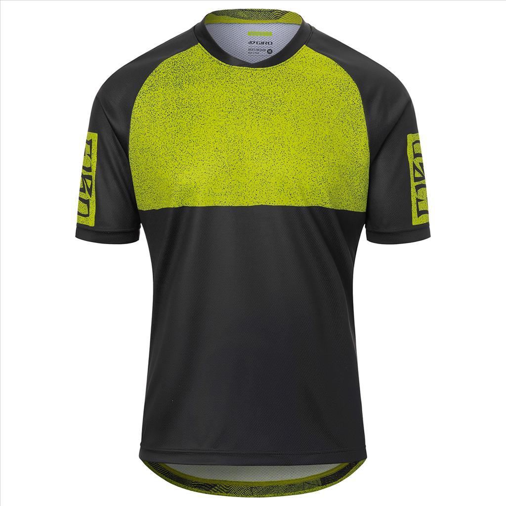 Giro, Herren, Velotrikot, M Roust Jersey (S), Schwarz, Gelb, S