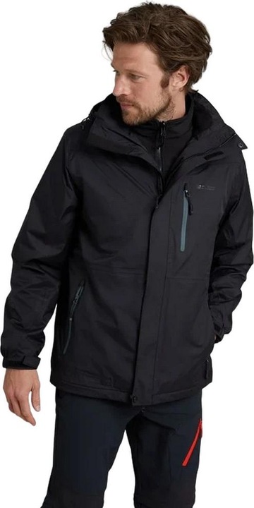 Actual product image Mountain Warehouse Mens Bracken Extreme 3 in 1 Waterproof Jacket (L)