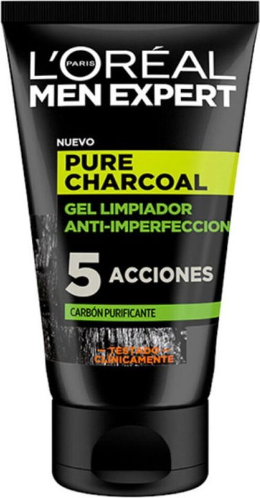 Actual product image L'Oréal Paris L'Oreal Paris Men Expert Pure Charcoal Gel Limpiador 100 ml (Foam, 100 ml)