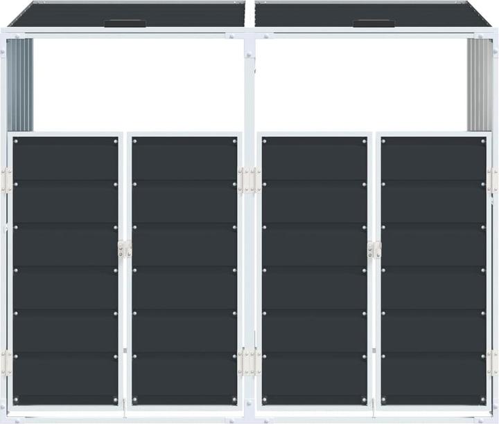 Immagine prodotto vidaXL Cassonetto per 2 bidoni antracite 144x81x113 cm acciaio