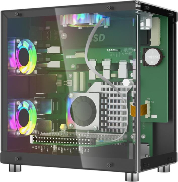 Actual product image Elecrow Mini PC Case mit OLED Display für Raspberry Pi 5