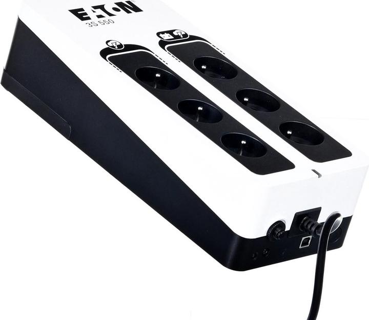 Image du produit Eaton 3S550F Alimentation sans interruption (ASI) Veille (hors ligne) 550 VA 6 sorties AC (550 VA, 330 W, Standby Onduleur)