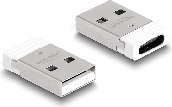 Actual product image Delock 5 in 1 USB data and charging cable and adapter set PD 3.0 60 W white (0.10 m, USB 2.0)