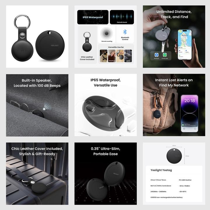 Image du produit Yeelight Yeetag YLYAI-0018, noir (Android, iOS)
