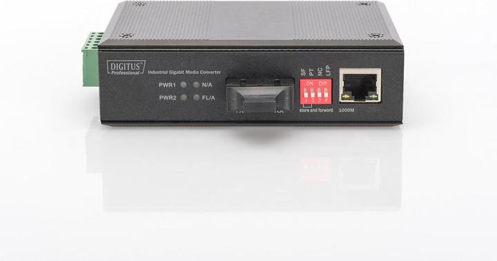 Actual product image Digitus Industrial Gigabit Media Converter RJ45, SC 20km