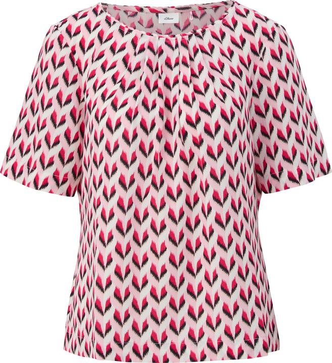 Produktbild s.Oliver Bluse Crêpebluse mit Faltenausschnitt (34)