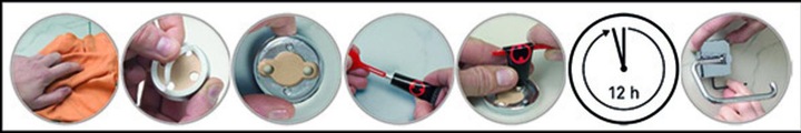 Actual product image Nie Wieder Bohren Floor door bumpers - never drill again (1 Piece, Ø 4.5 x 3 cm)