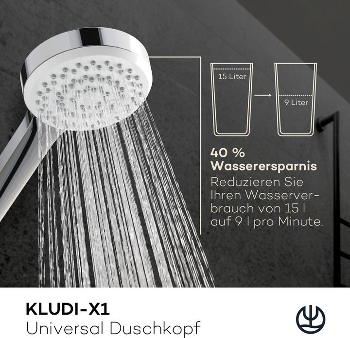 Produktbild Kludi X1 Duschkopf (1 Strahlarten, 15 l/min)