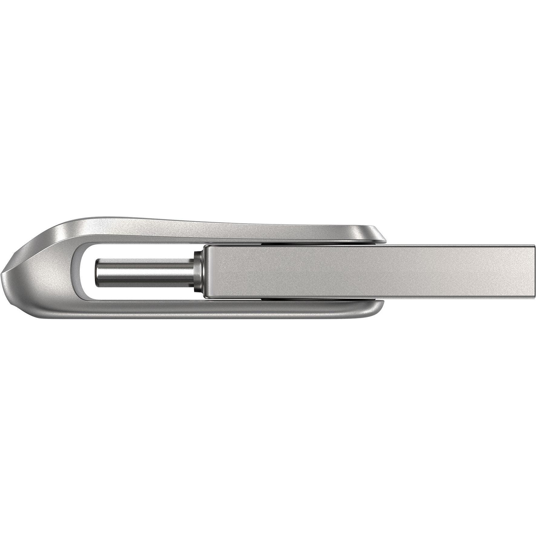 Thumbnail - SanDisk Ultra Dual Drive Luxe (128 GB, USB-C, USB-A), USB Stick, Silber