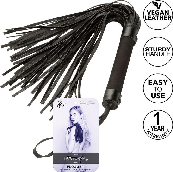 Image du produit CalExotics Nocturnal Flogger Cuir Noir