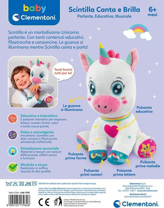 Immagine prodotto Clementoni Scintilla l'Unicorno Canta e Brilla