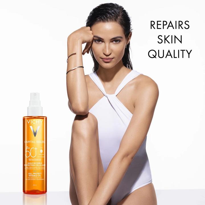 Actual product image Vichy Capital Soleil Invisible (Suntan oil, SPF 50+, 200 ml)