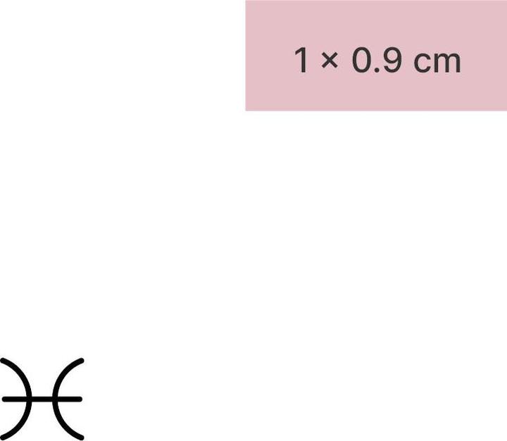 Produktbild minink Temporäres Tattoo – Sternzeichen Fisch minimalistisch